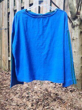 GUC XL Loft Cotton pullover Bright Blue Crewneck Top